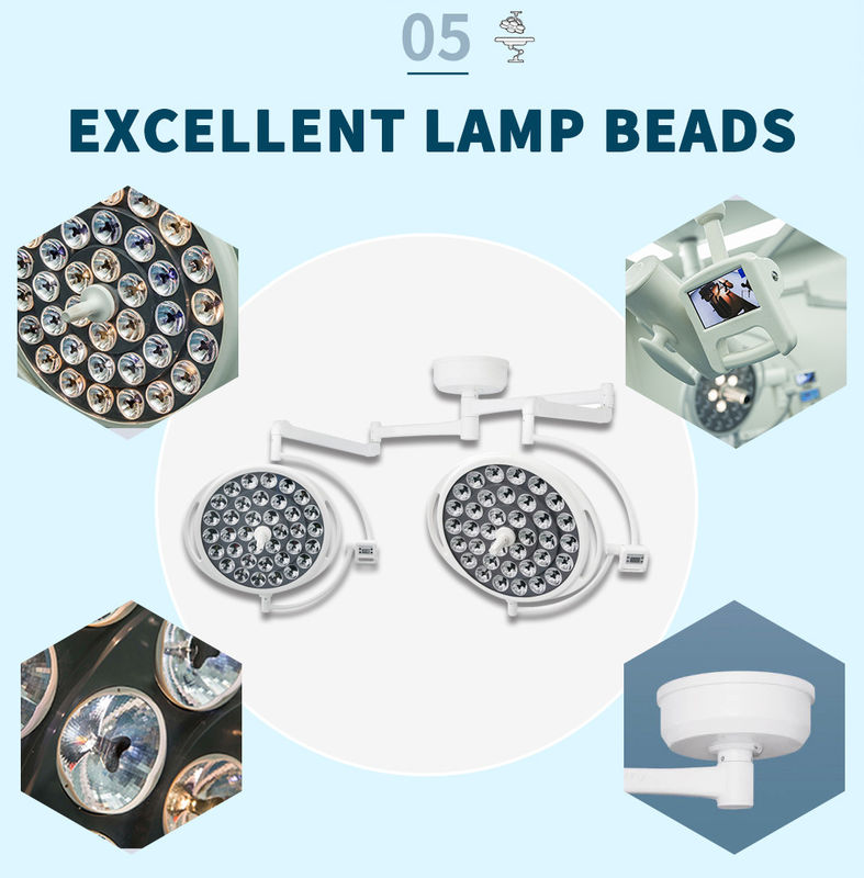 type intégral fonctionnant Shadowless chirurgical de réflexion de lampe de la lumière LED de 50Hz 60Hz LED